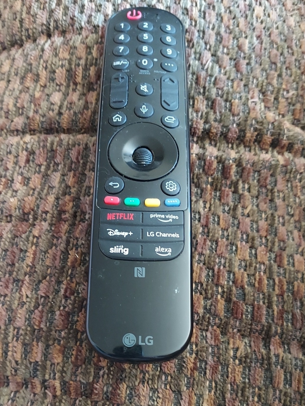 LG Black Streaming TV Remote with Dedicated App Buttons